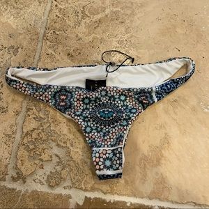 Fella Kazo Jasper Bikini Bottom Revolve S Grey Blue Boho Lattice Lace